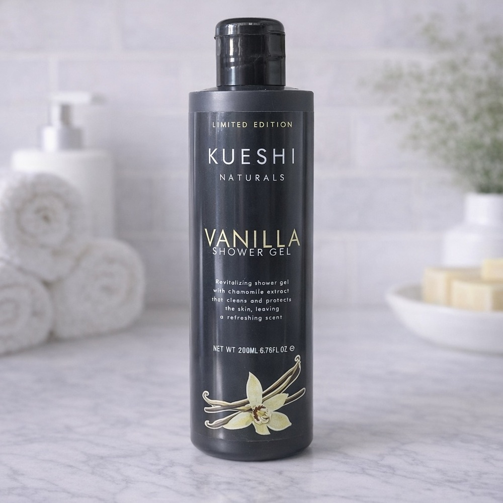 Kueshi Naturals Vanilla Shower Gel 200ml- Chamomile Extract Hydrating Body Wash